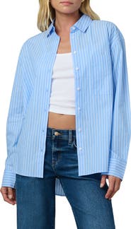 Joe's The Boyfriend Stripe Oversize Button-Up Shirt