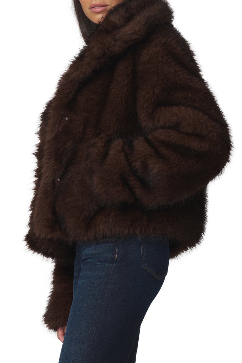 The Cozy Faux Fur Coat, Alternate, color, ESPRESSO