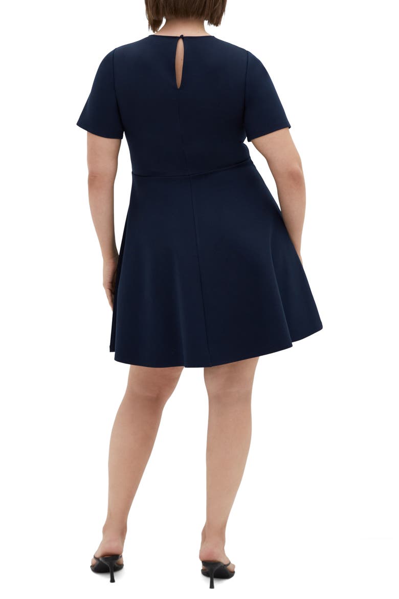 Cariline Fit & Flare Dress, Alternate, color, NAVY