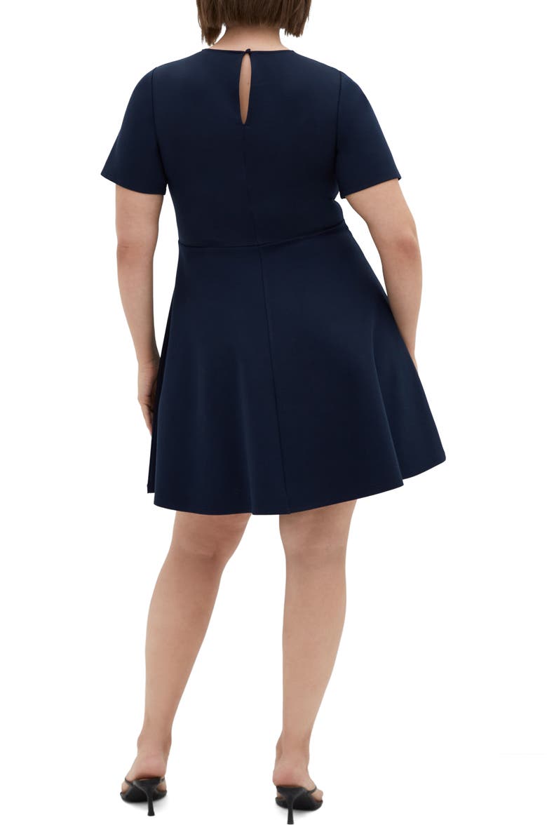 City Chic Cariline Fit 
Flare Dress, Alternate, color, Navy