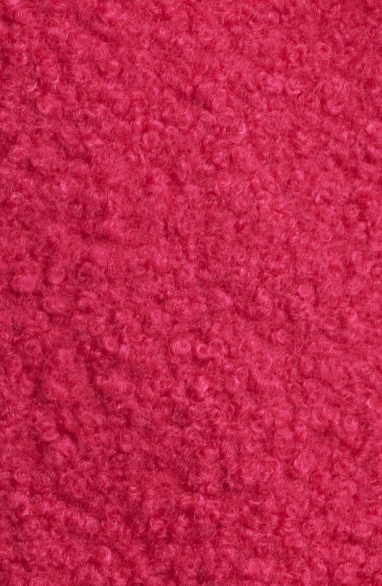 BCBGMAXAZRIA Double Breasted Bouclé Coat, Alternate, color, Magenta