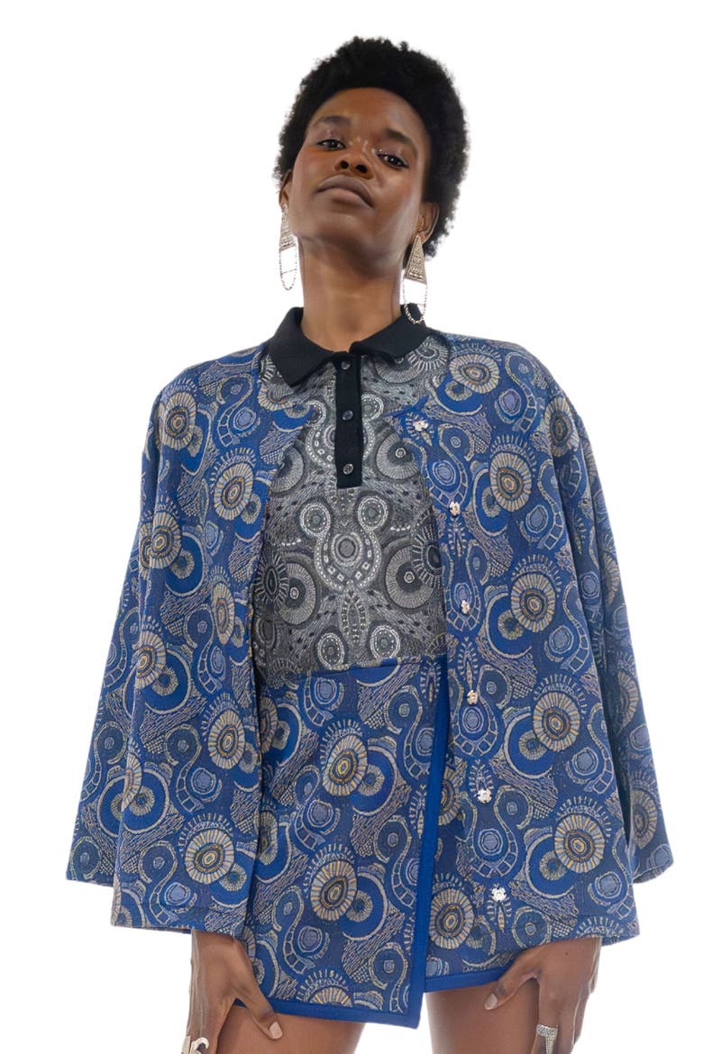 Nouakchott Jacquard Jacket, Alternate, color, BLUE
