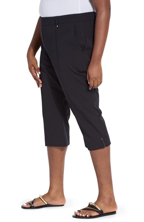 Lyssé Amanda High Waist Pull-on Capri Pants In Black
