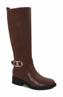 Belinda Faux Leather Riding Boot