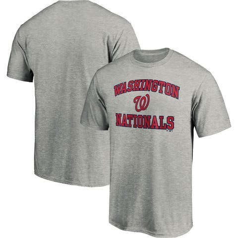 Men's Fanatics Branded Heathered Gray Washington Nationals Heart & Soul T-Shirt