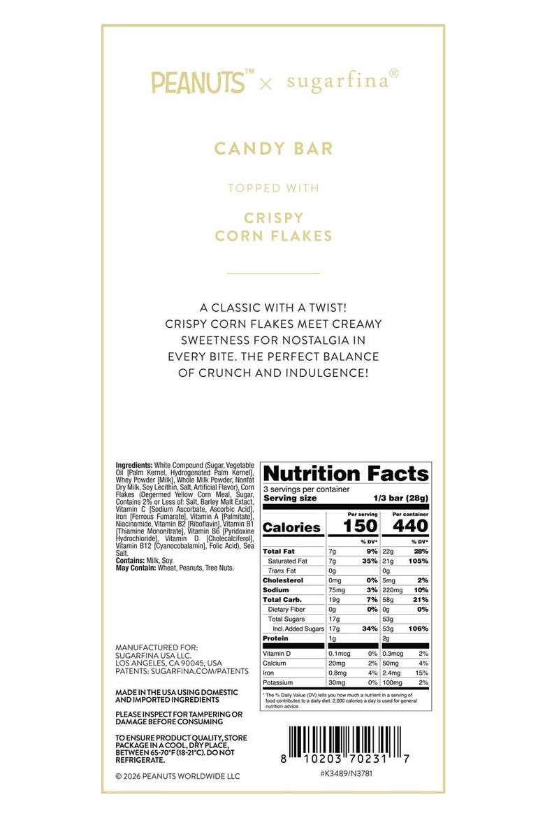 2-Pack Sweet Corn Flakes Candy Bars, Alternate, color, NO COLOR