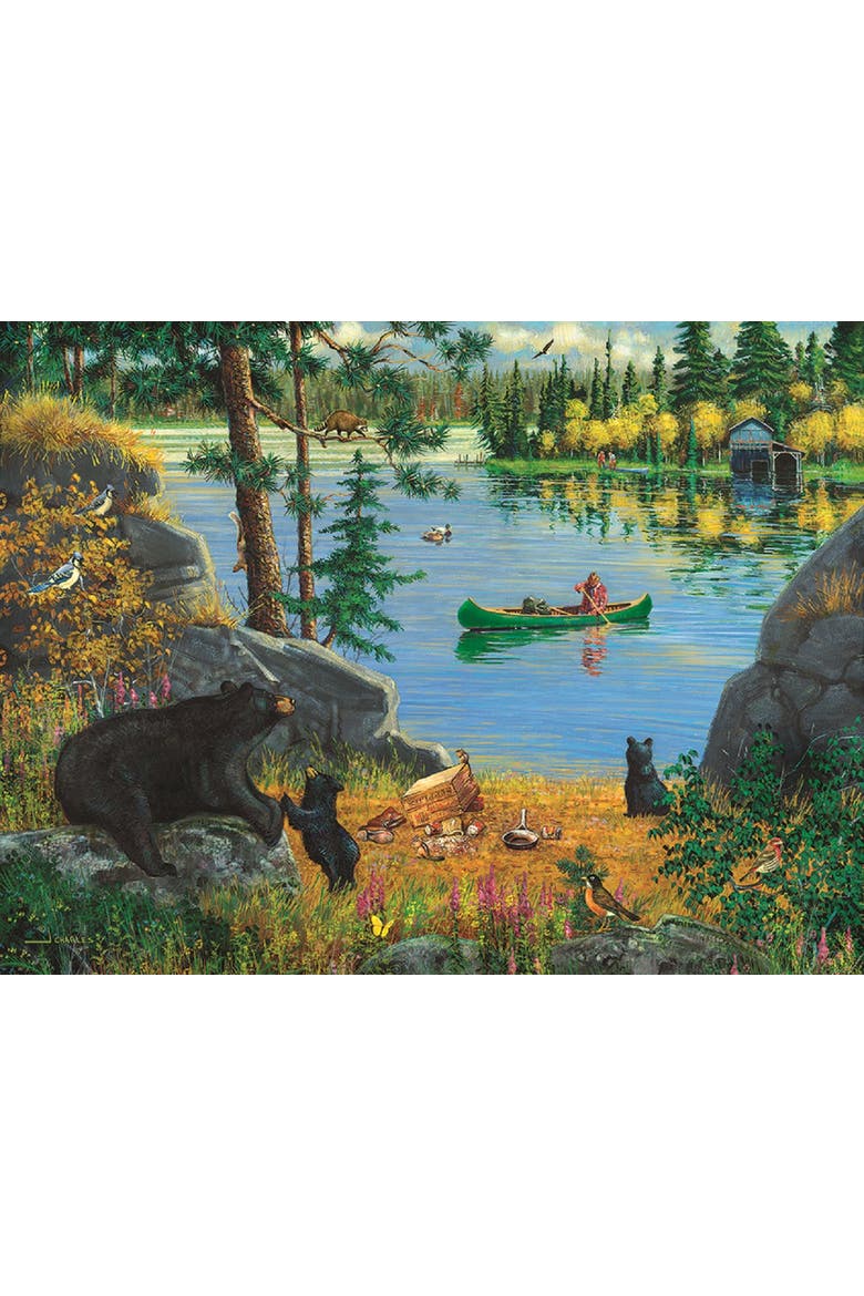 Bear Family Picnic 500 piece Jigsaw Puzzle for Adults, Alternate, color, Multicolor