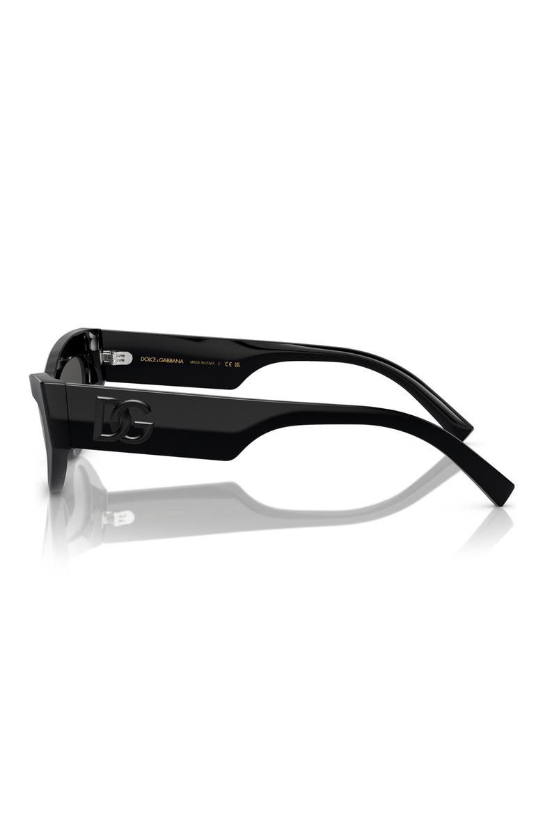52mm Gradient Cat Eye Sunglasses, Alternate, color, BLACK