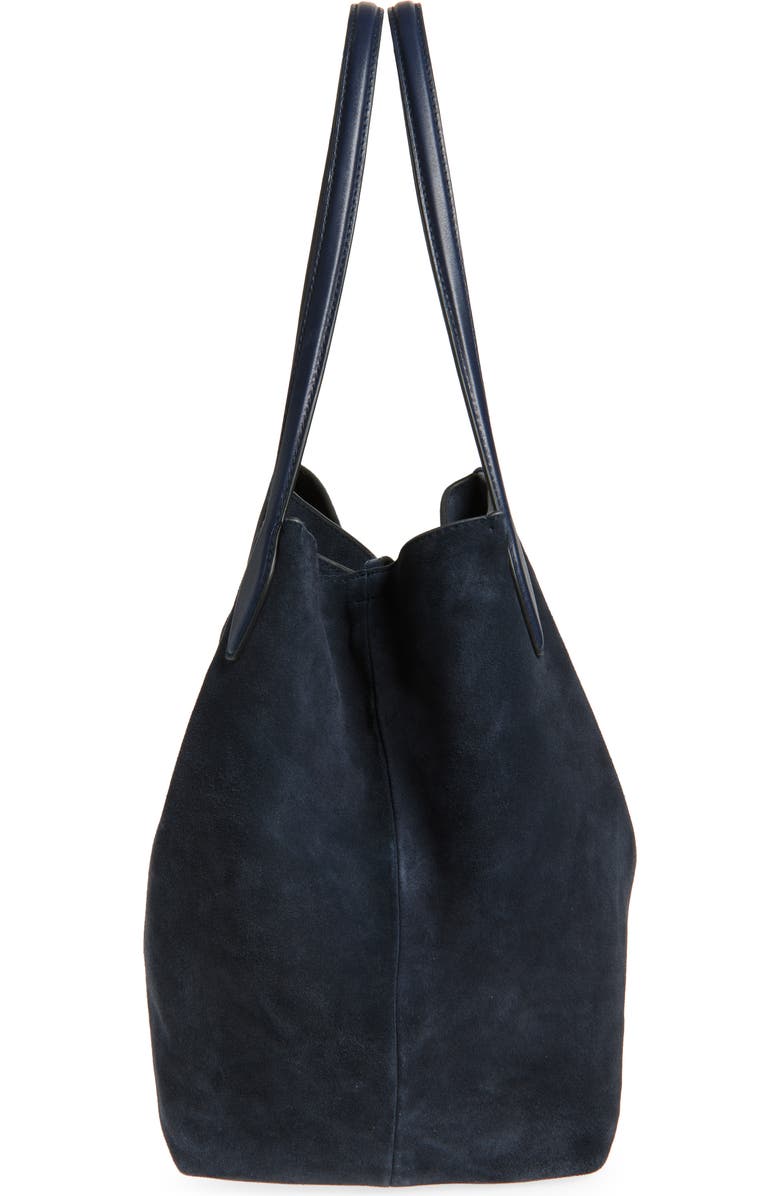 Madewell The Suede Shopper Tote, Alternate, color, Deep Indigo