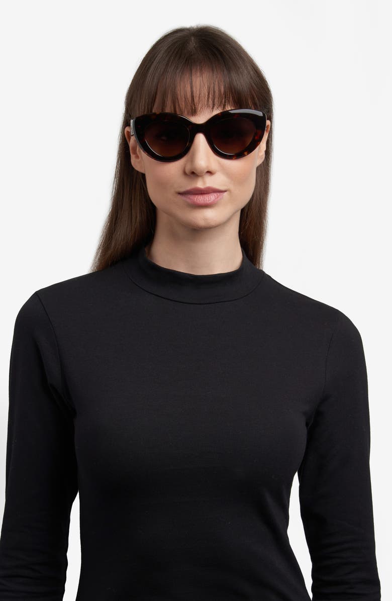 Kate Spade New York capri 50mm gradient cat eye sunglasses, Alternate, color, Havana