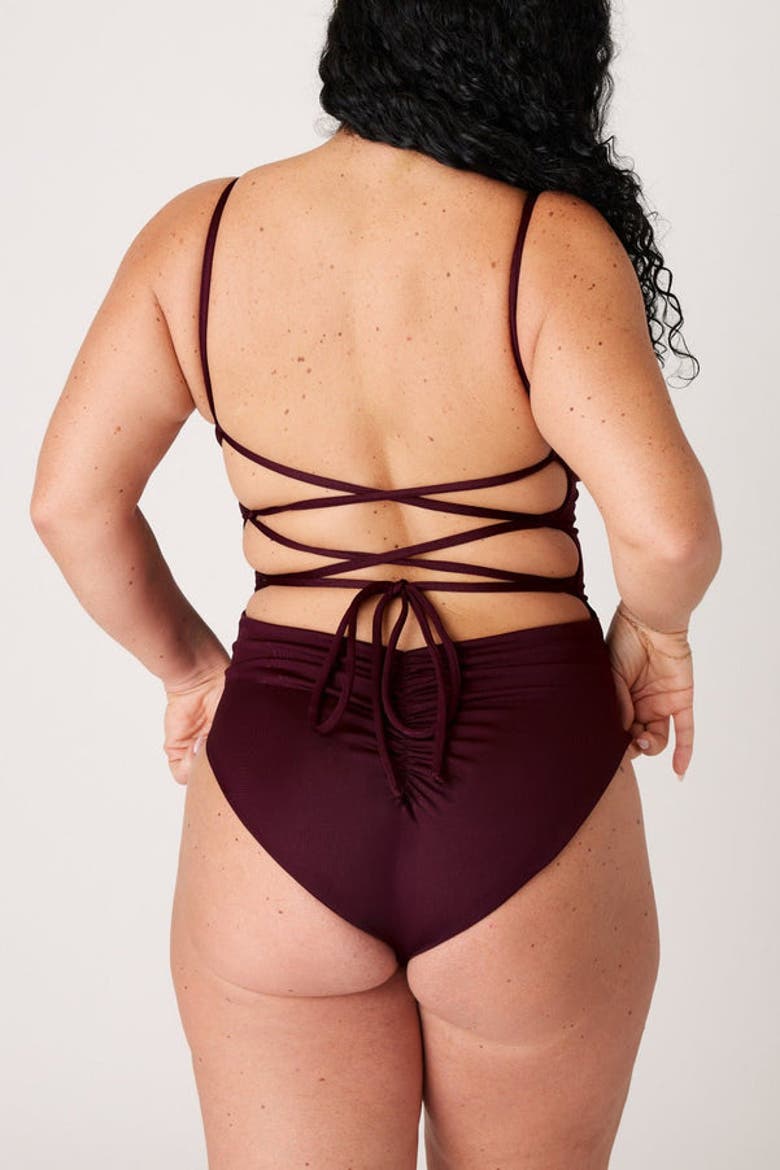 The Corset One Piece, Alternate, color, Dark Cherry