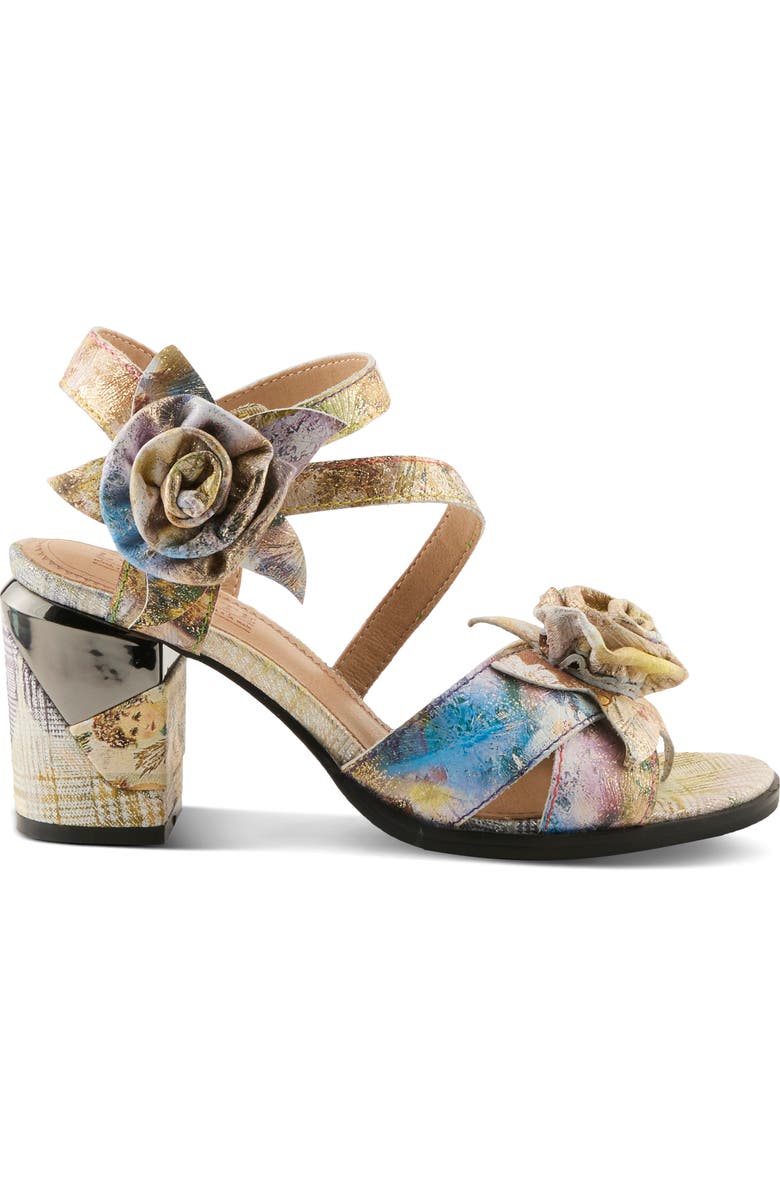 L'Artiste by Spring Step Flowerpower Sandal, Alternate, color, Yellow Multi