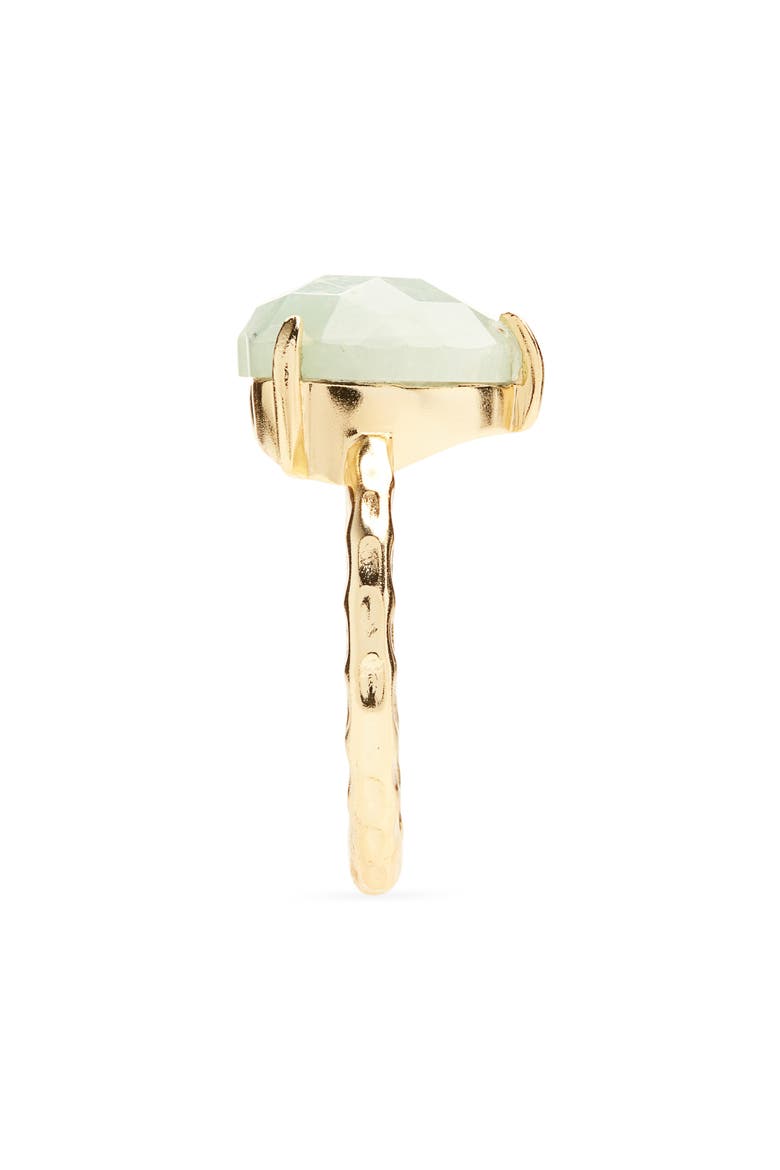 Kelsie Heart Amazonite Cuff Ring, Alternate, color, GOLD