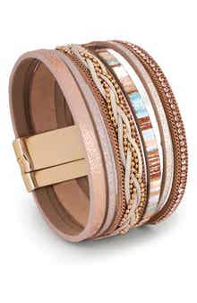 Braided Faux Leather Wrap Bracelet