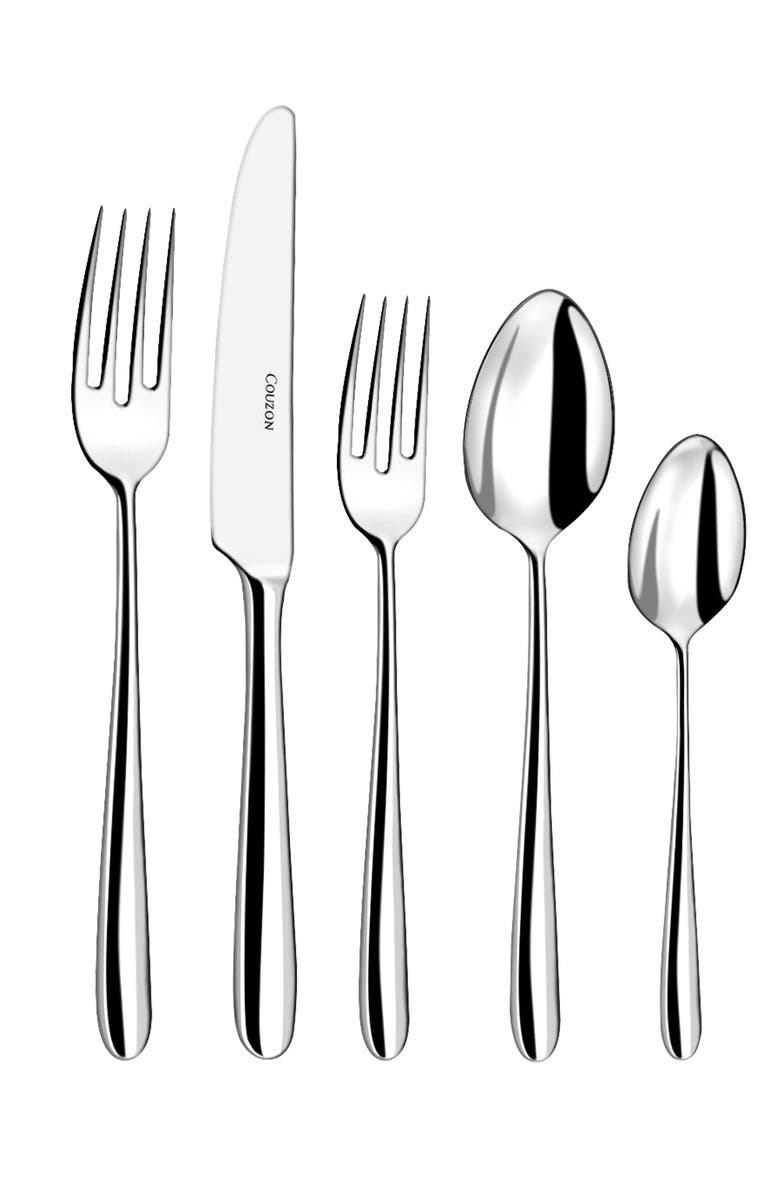 Couzon Fusain 5 Piece Place Setting, Main, color, Stainless Steel
