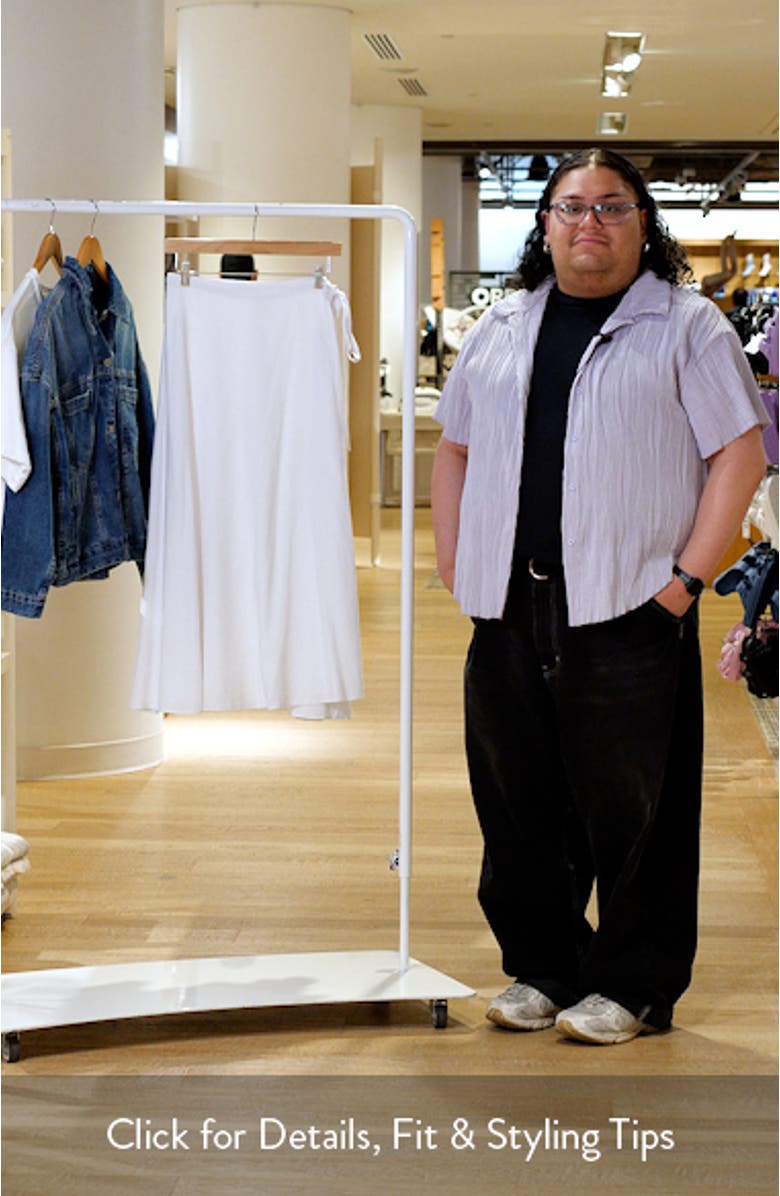 Waist Tie Linen Blend Skirt, sales video thumbnail