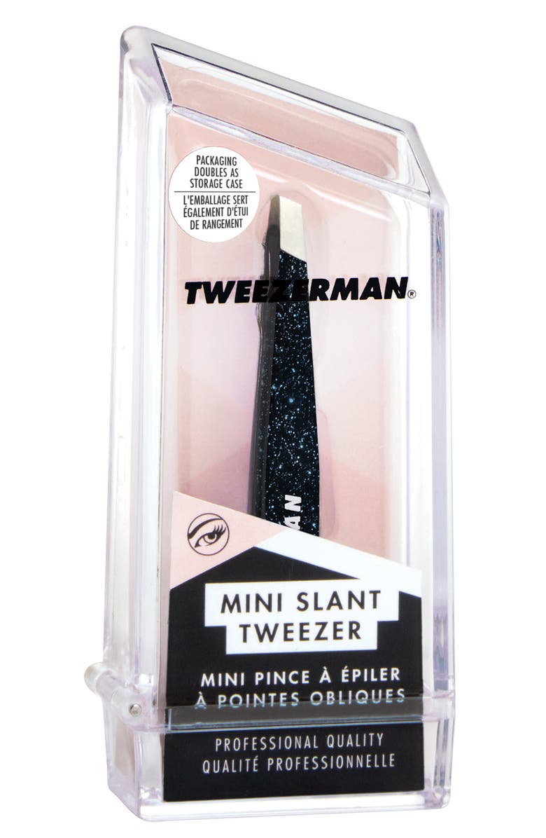 TWEEZERMAN Dusted Onyx Mini Slant Tweezer, Alternate, color, Dusted Onyx