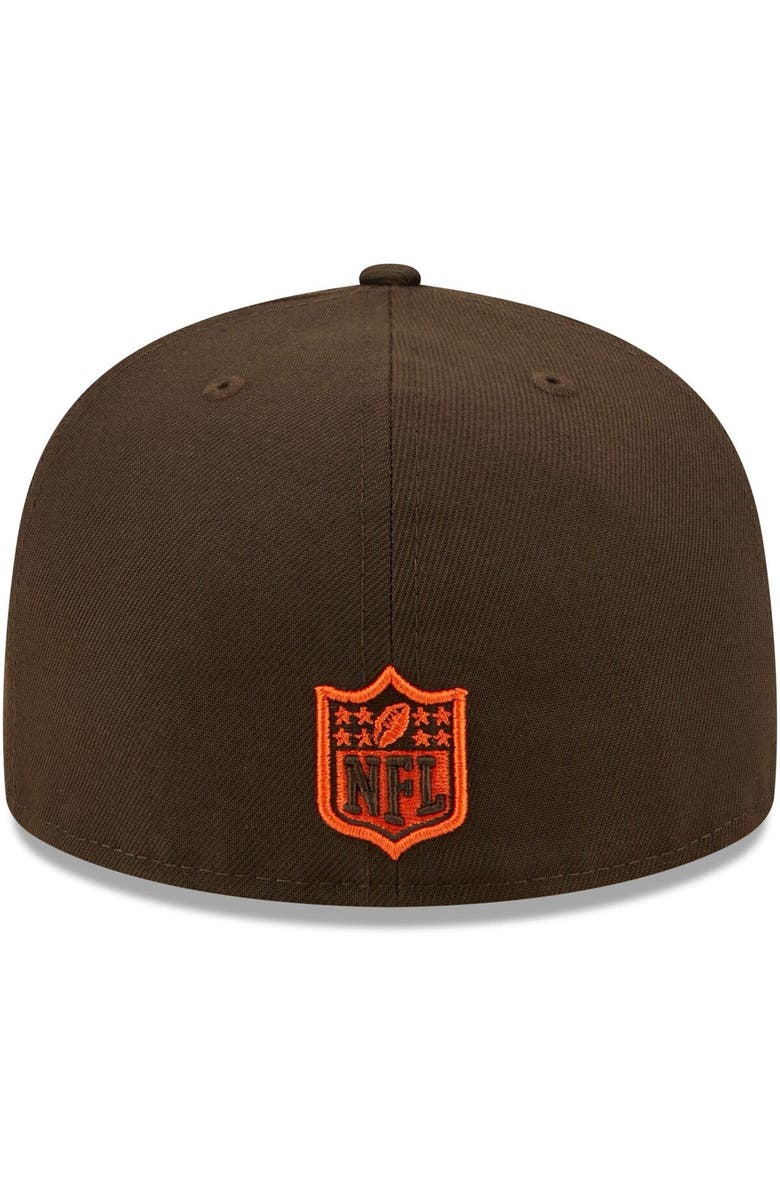 New Era Men's New Era Brown Cleveland Browns Identity 59FIFTY Fitted Hat, Alternate, color, 