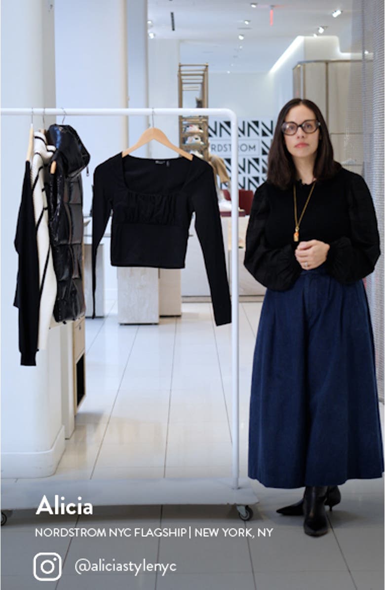 Gathered Fine Wale Corduroy Top, sales video thumbnail