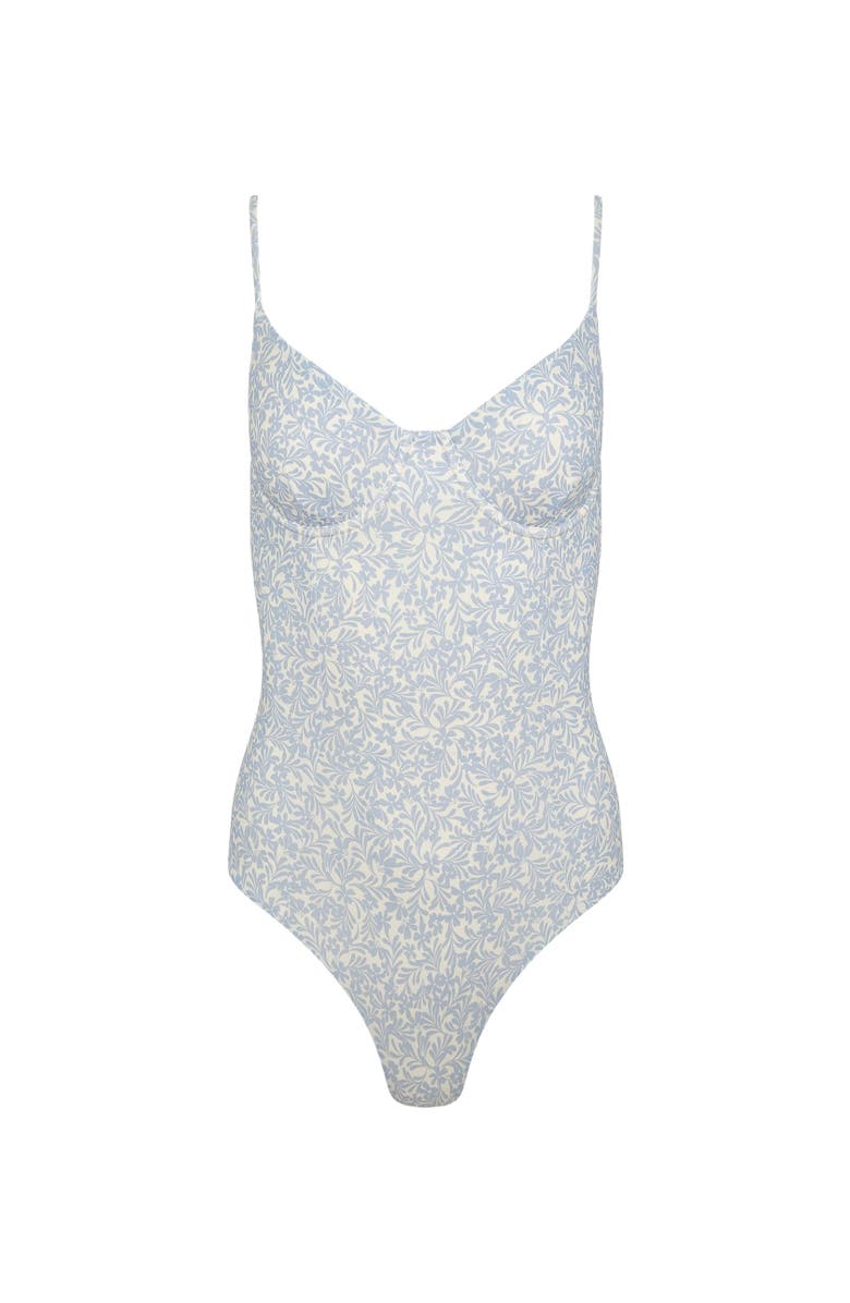 Onia Chelsea Underwire One-Piece, Alternate, color, Sky/Egret