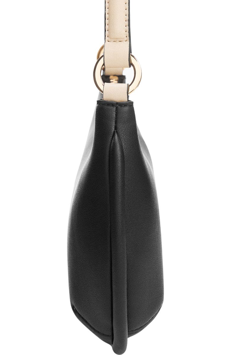 MANGO Faux Leather Hobo Bag, Alternate, color,