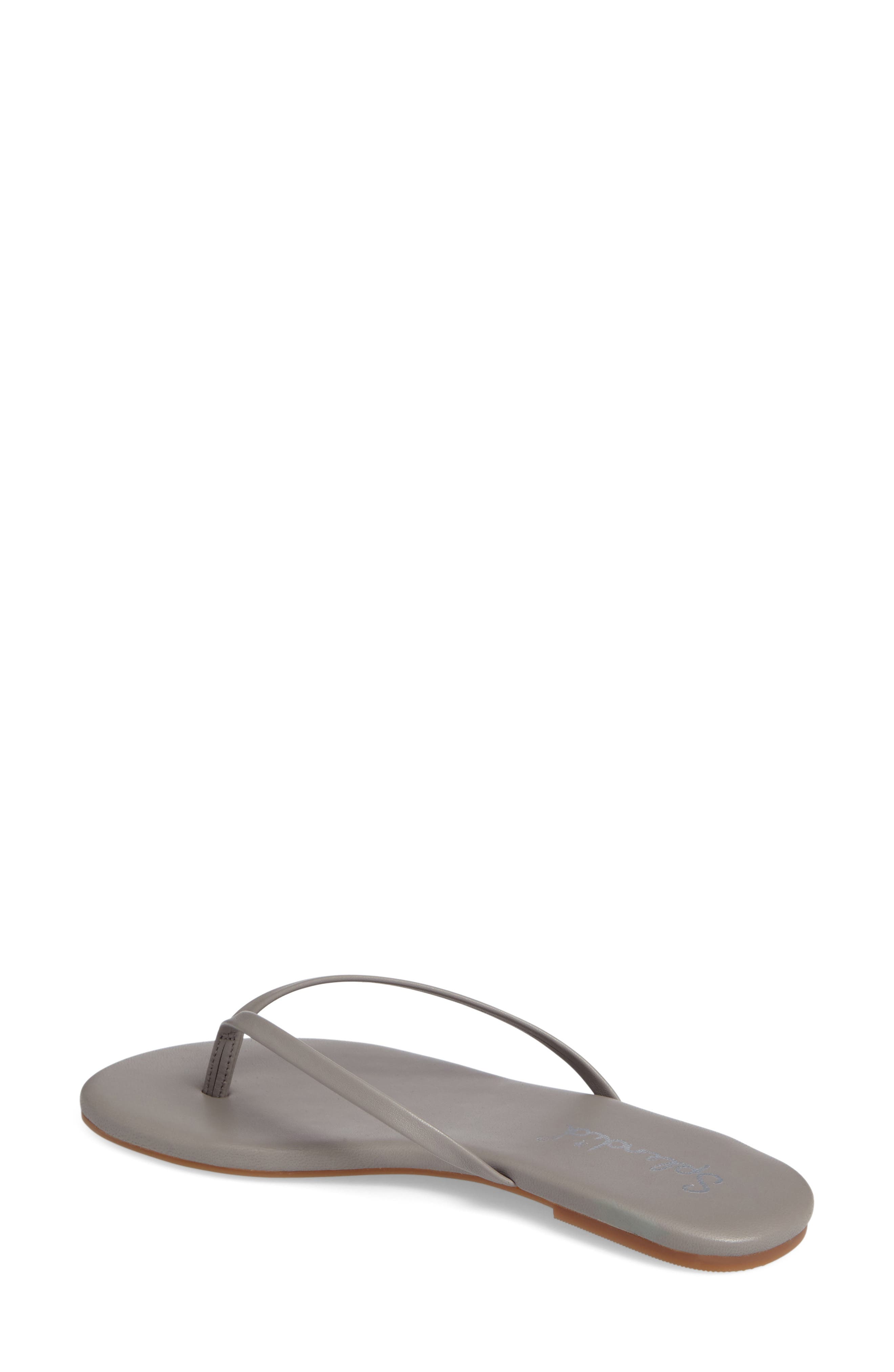 'Madrid' Flip Flop, Alternate, color, LIGHT GREY LEATHER