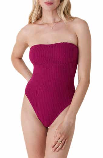 The Kauai Strapless Textured One-Piece Swimsuit