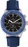 BREED Breed Maverick Chronograph Leather-Band Watch w/Date