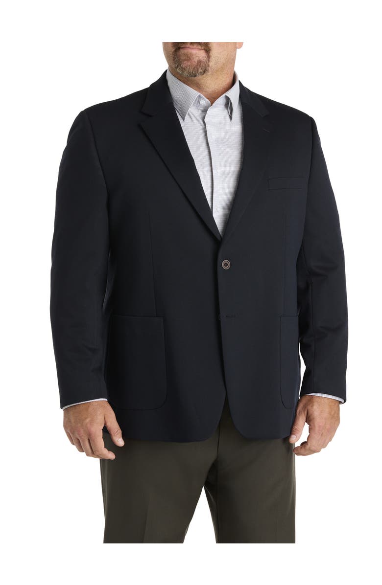 JV Reflex Big & Tall Classic Knit Blazer, Main, color, Black