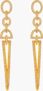 Kellery Stiletto Linear Spike Drop Earrings
