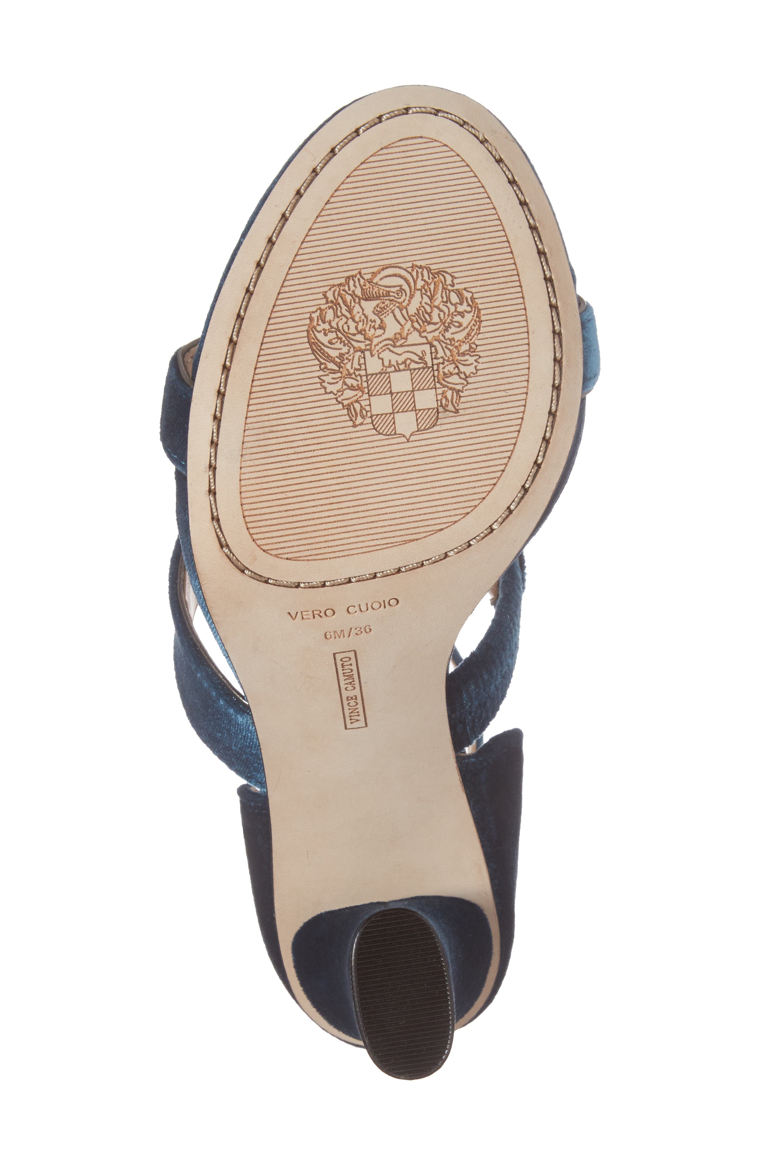 Robeka Sandal, Alternate, color, PEACOCK VELVET FABRIC