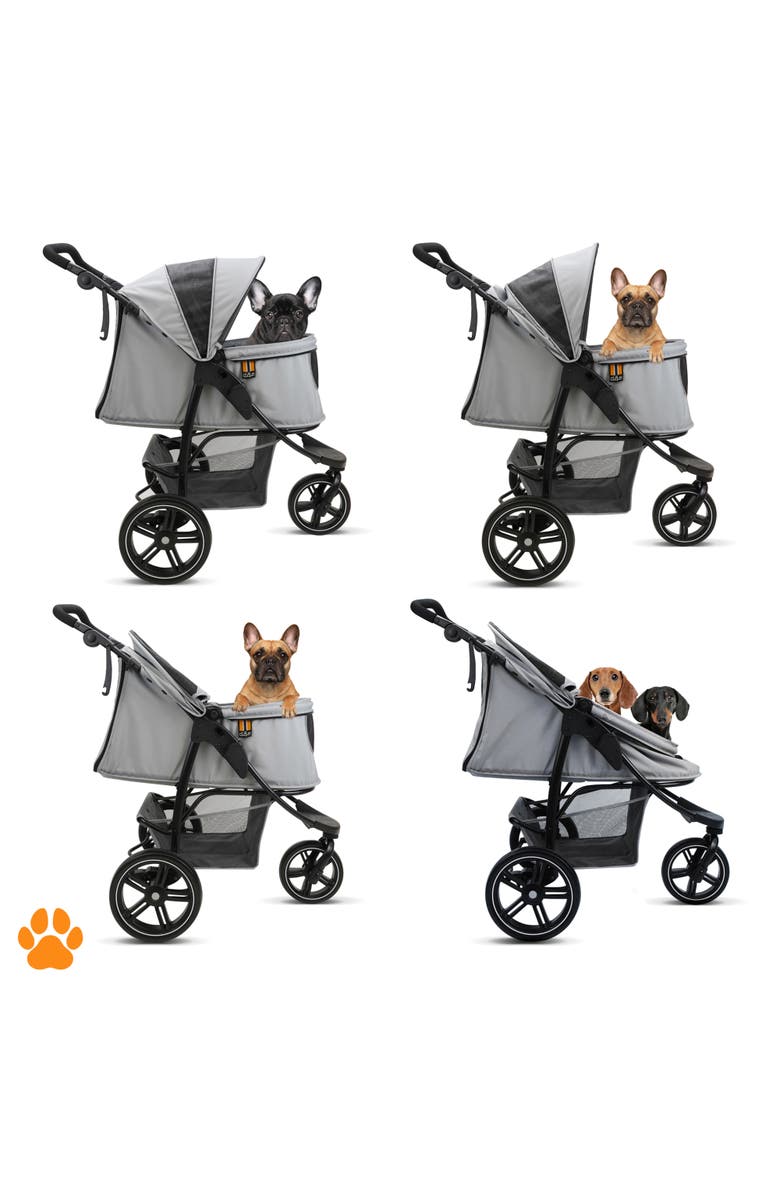 My Duque Cooper Pet 3 Wheeler Stroller, 33 Pound Capacity, Alternate, color, Gray