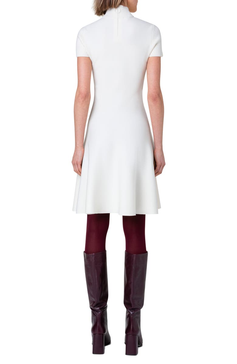 Akris punto Mock Neck Merino Wool Knit Dress, Alternate, color, 