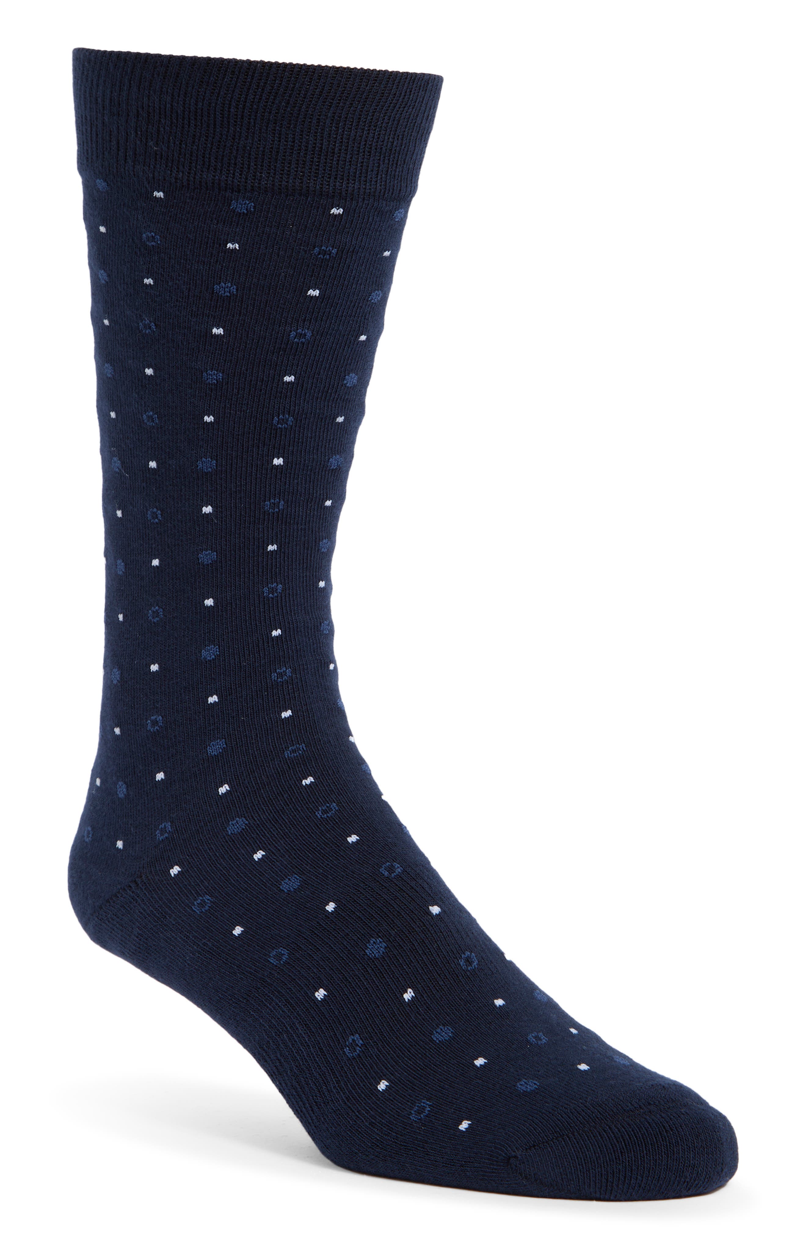 NAVY CIRCLE DOTS