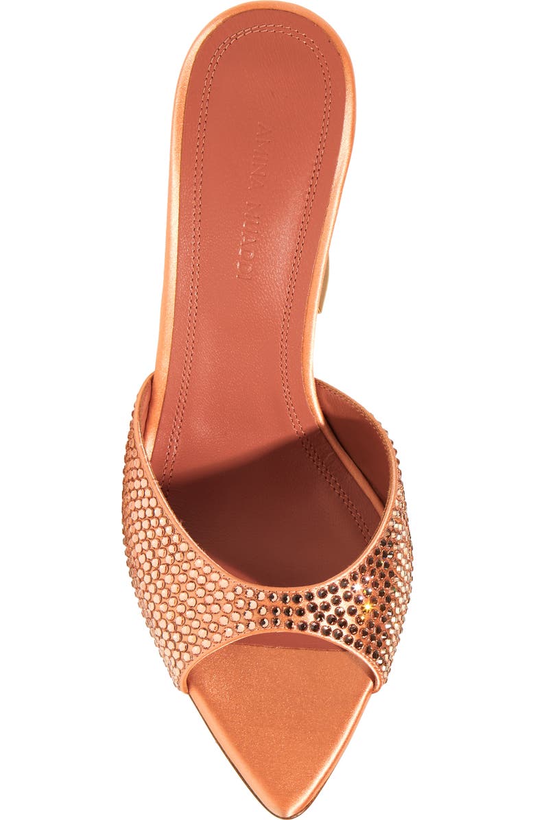 Amina Muaddi Caroline Crystal Embellished Pointed Toe Sandal, Alternate, color,