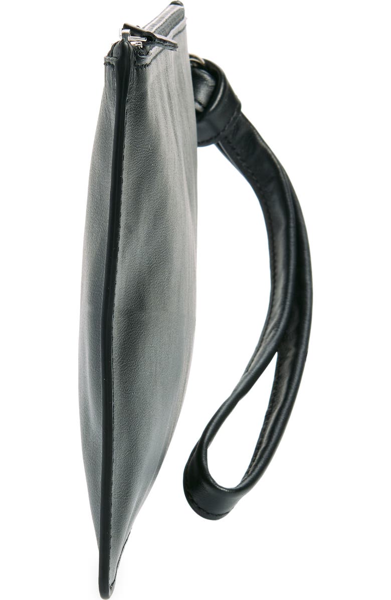 Lié Studio The Charlie Leather Clutch, Alternate, color, Solid Black