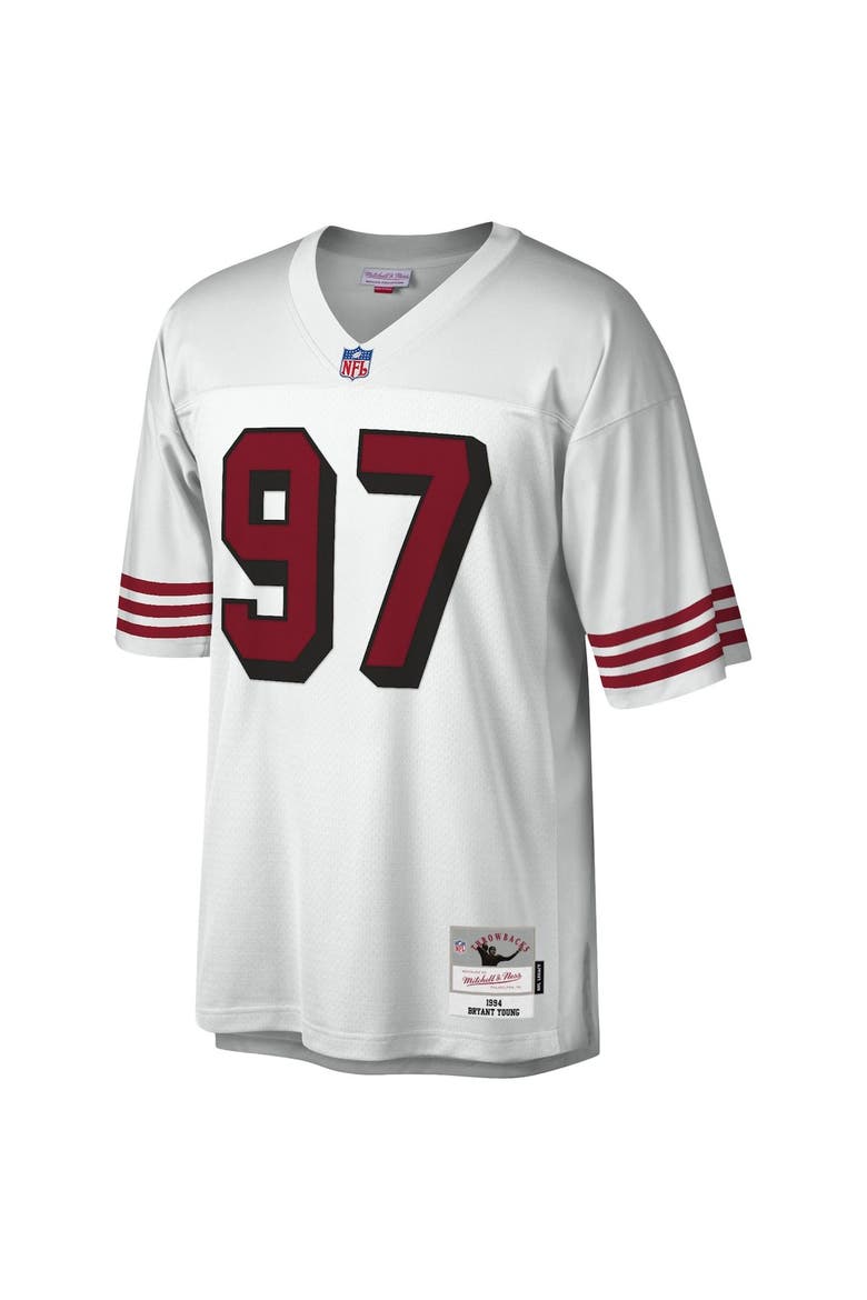 Men's Mitchell & Ness Bryant Young White San Francisco 49ers Legacy Replica Jersey, Alternate, color, White