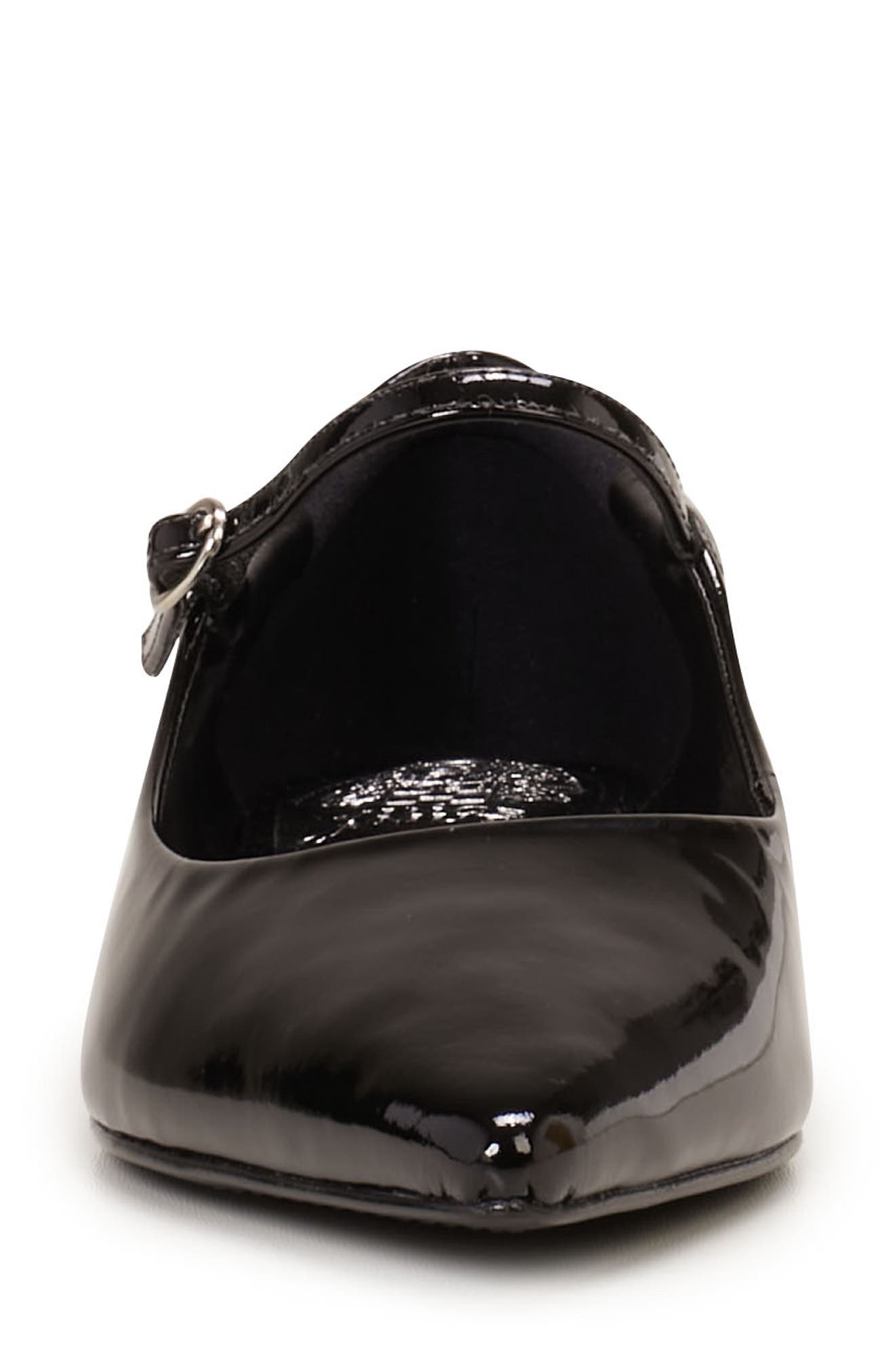 Vince Camuto Eloise Mary Jane Pointed Toe Flat, Alternate, color, Black