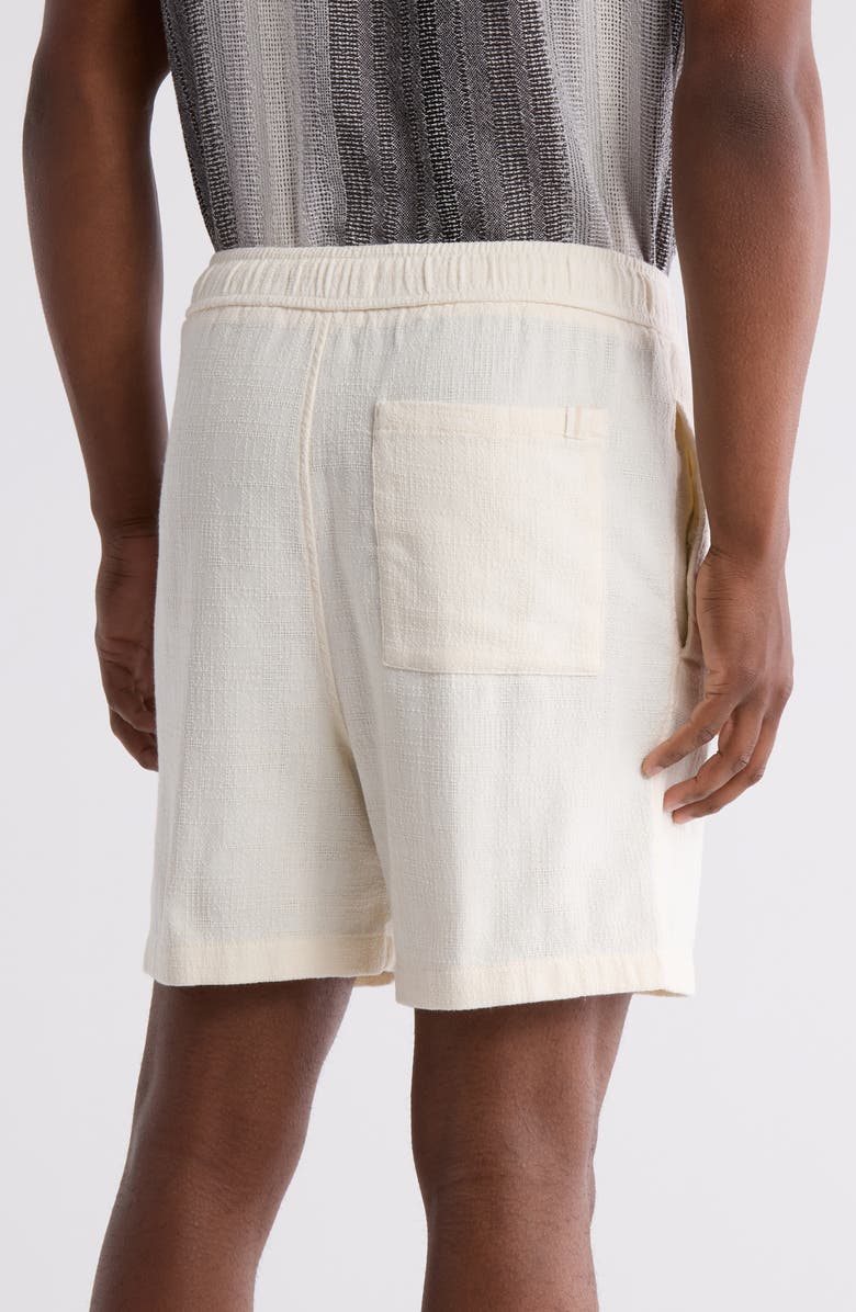 DENIM AND FLOWER Textured Cotton Blend Drawstring Shorts, Alternate, color,