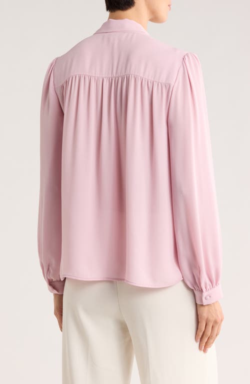 Gemma + Jane Tie Neck Georgette Top In Pink