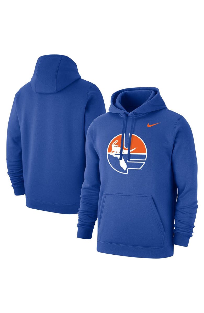Nike Men's Nike Royal Florida Gators Vintage Logo Pullover Hoodie, Main, color, 