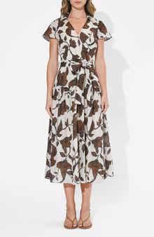 Adelyn Rae Taylor Floral Cotton Wrap Front Dress