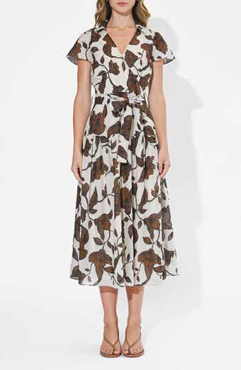 Adelyn Rae Taylor Floral Cotton Wrap Front Dress