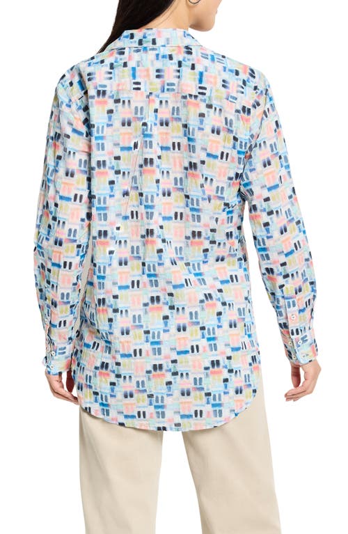 Nic + Zoe Nic+zoe Portofino Geo Print Cotton Button-up Shirt