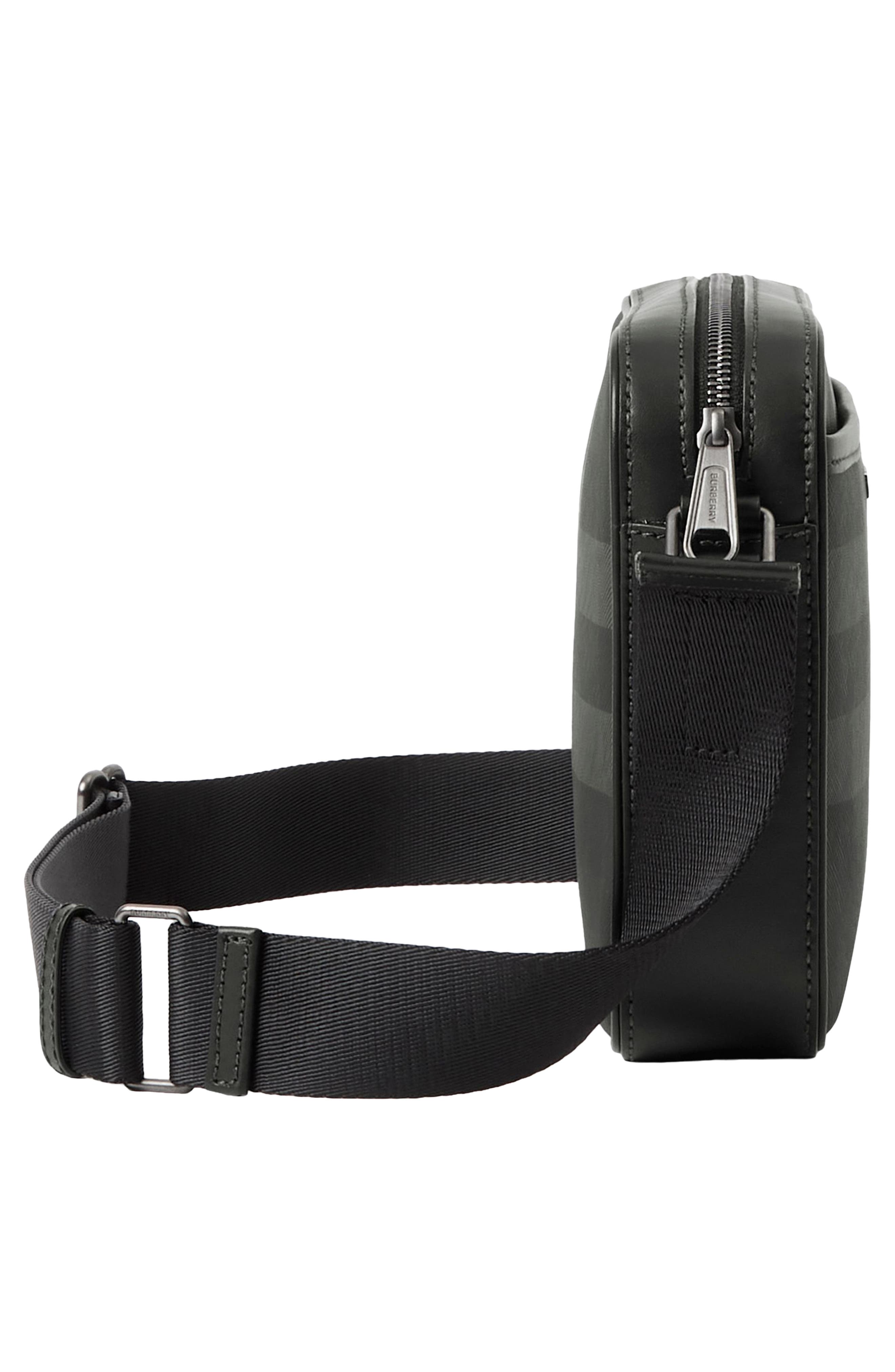 Burberry Muswell Check Canvas Crossbody Bag, Alternate, color, 