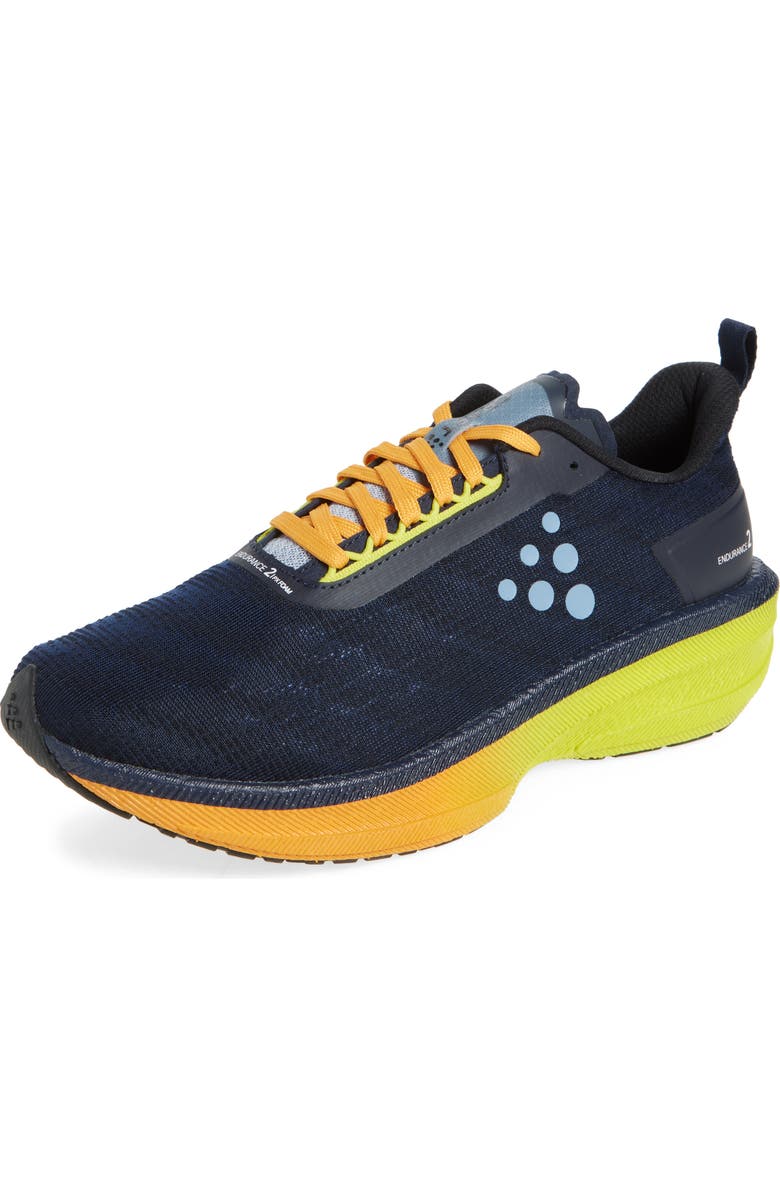 Craft Endurance 2 Running Shoe, Main, color, Blaze-Sulfur