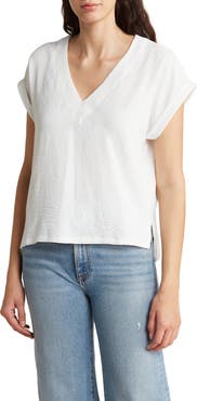 Bobeau Airflow V-Neck Top