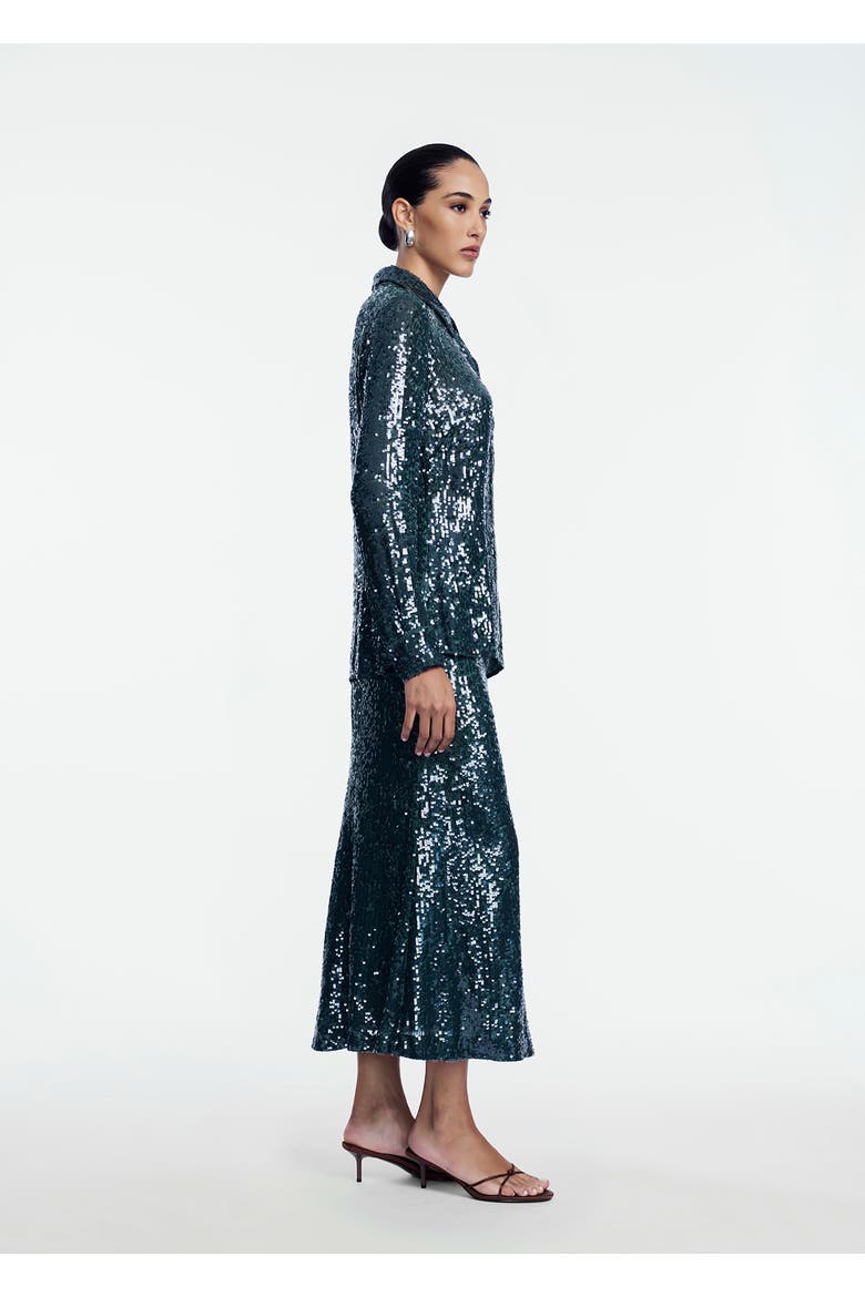 Sequin Skirt, Alternate, color, Sage