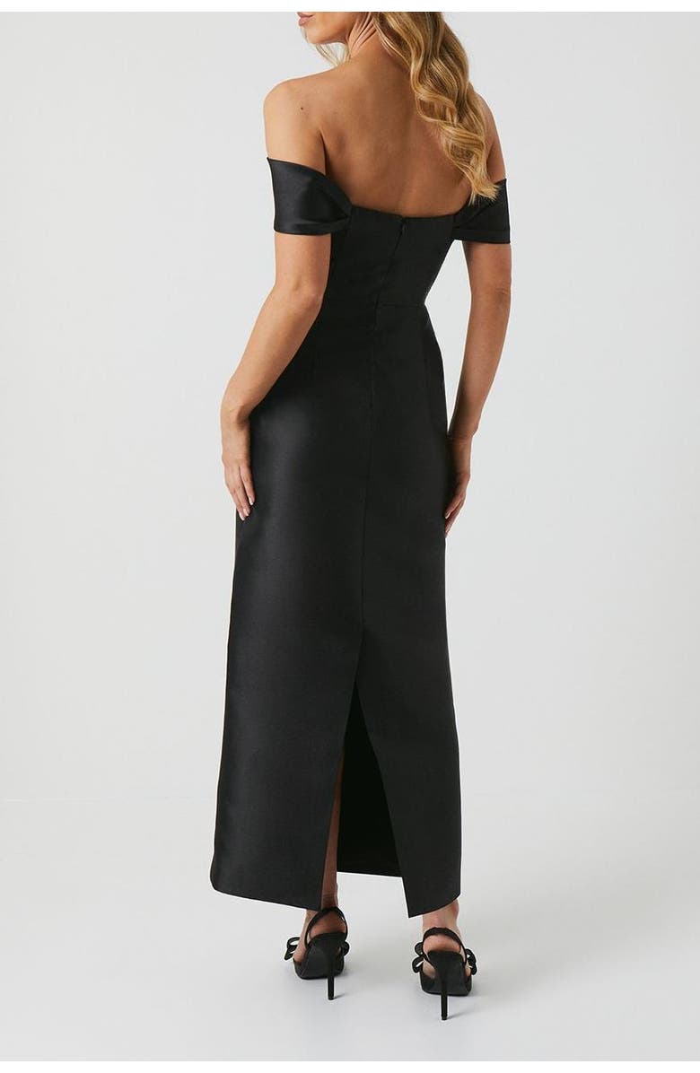 Coast Honoured Twill Bardot Maxi Dress, Alternate, color, Black