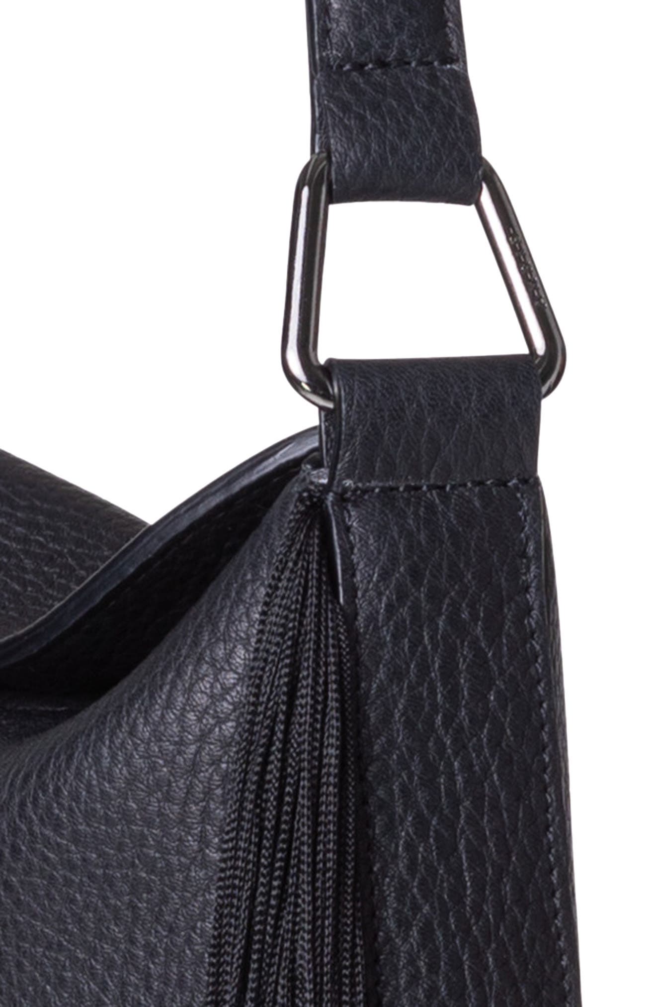 Akris Mini Anna Fringe Leather Hobo Bag, Alternate, color, 